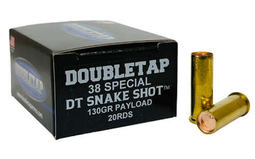 Ammunition DoubleTap Ammunition SnakeShot 38Special DBLTAP SNAKESHOT 38SPL 130GR 20/1000 • Model: SnakeShot